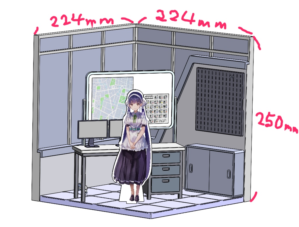 アクスタ背景セット:ブルーアーカイブ【オフィス_シャーレ】
