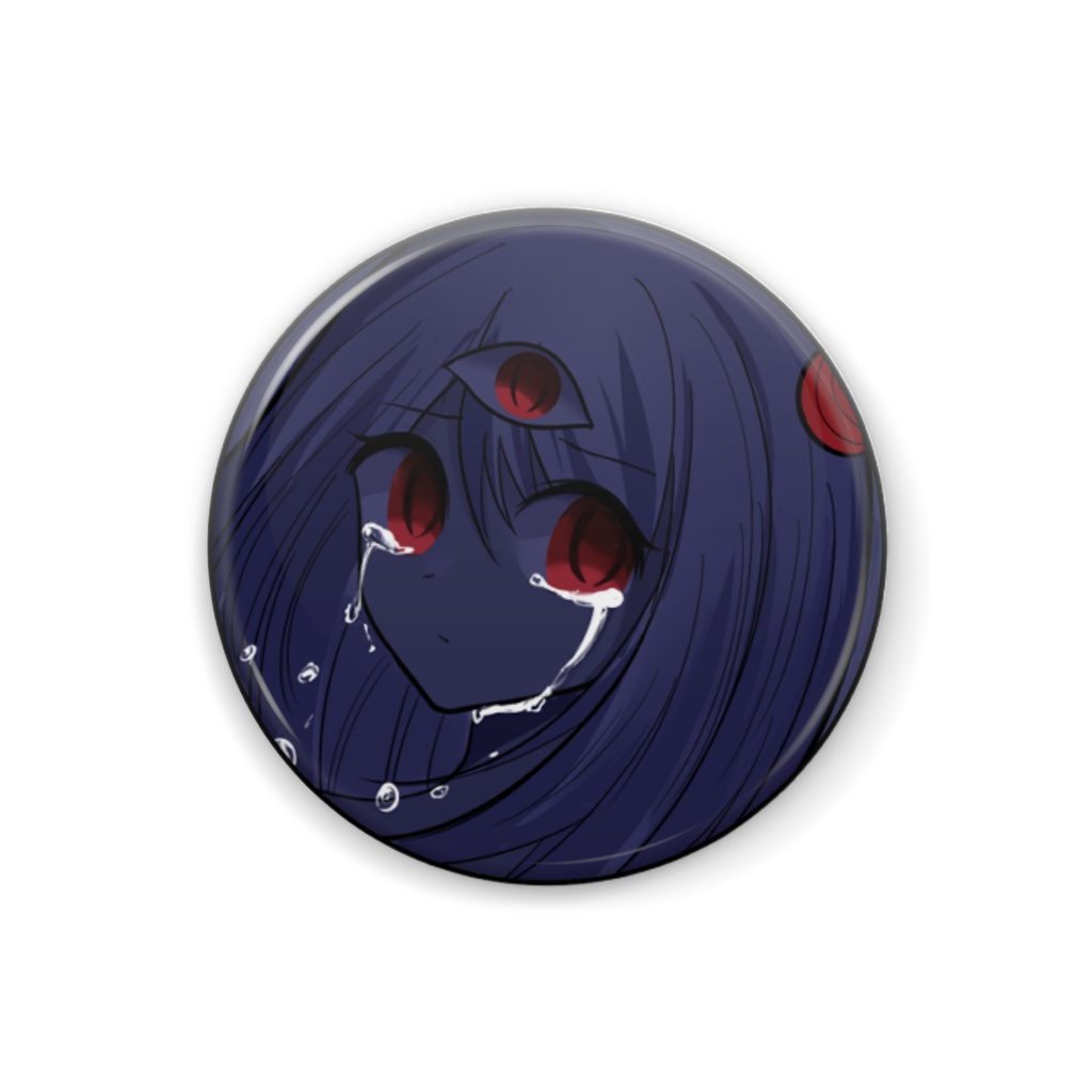 涙を流すお姉ちゃん缶バッジ