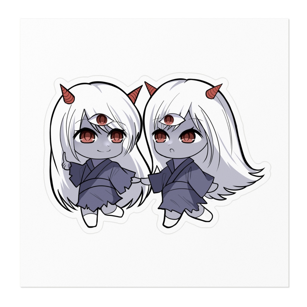 双子の仲良しステッカー