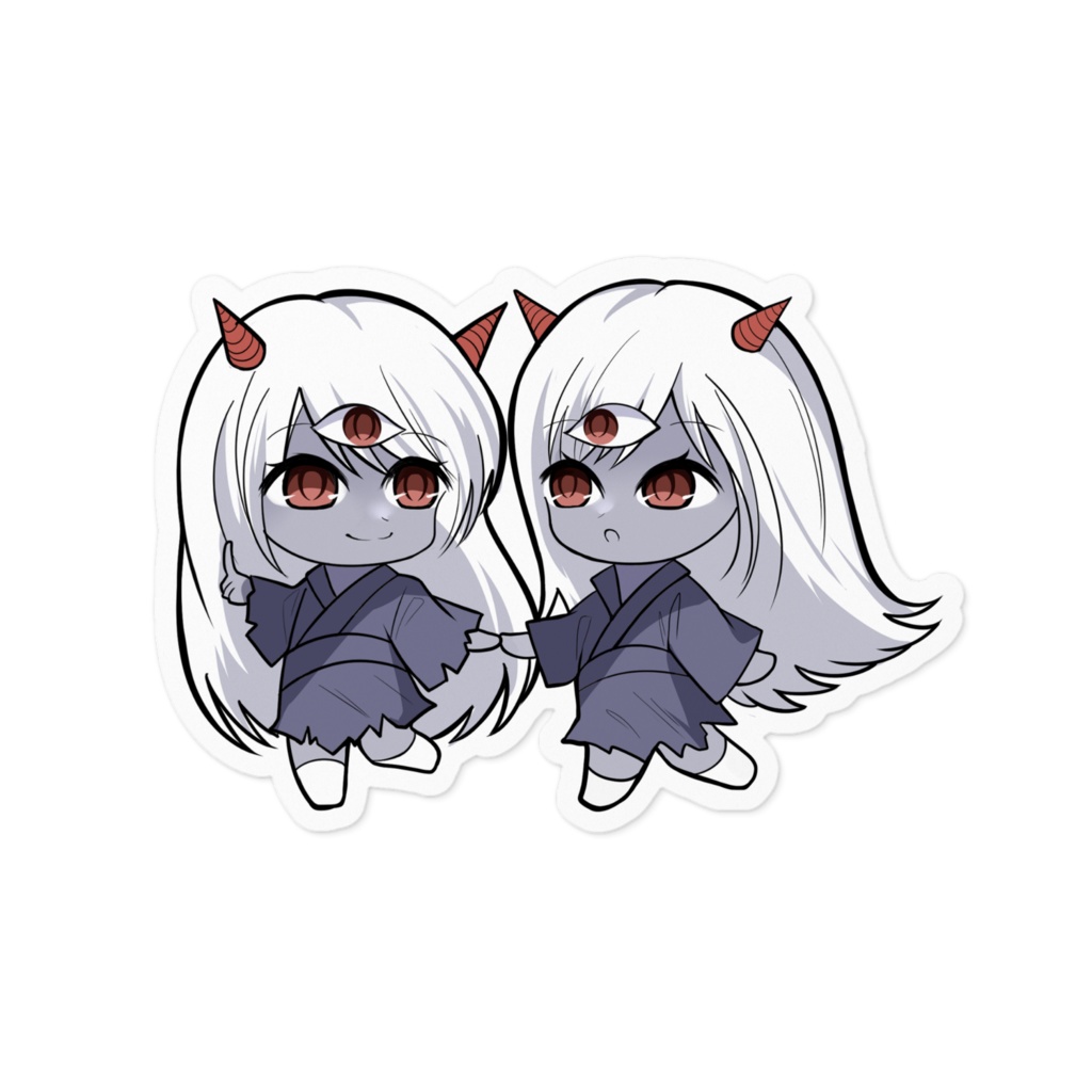 双子の仲良しステッカー