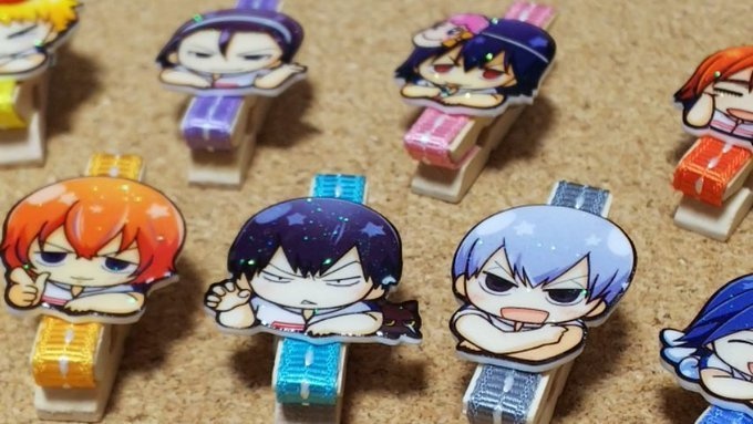 弱ぺだ☆お顔モチーフのウッドクリップ