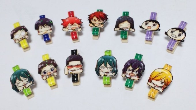 弱ぺだ☆お顔モチーフのウッドクリップ