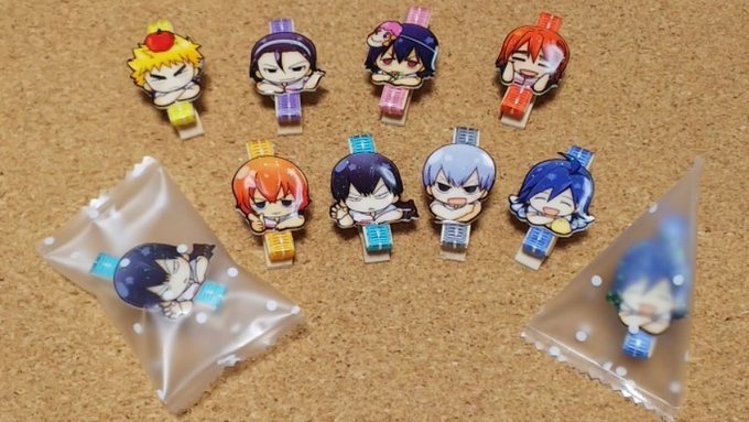 弱ぺだ☆お顔モチーフのウッドクリップ