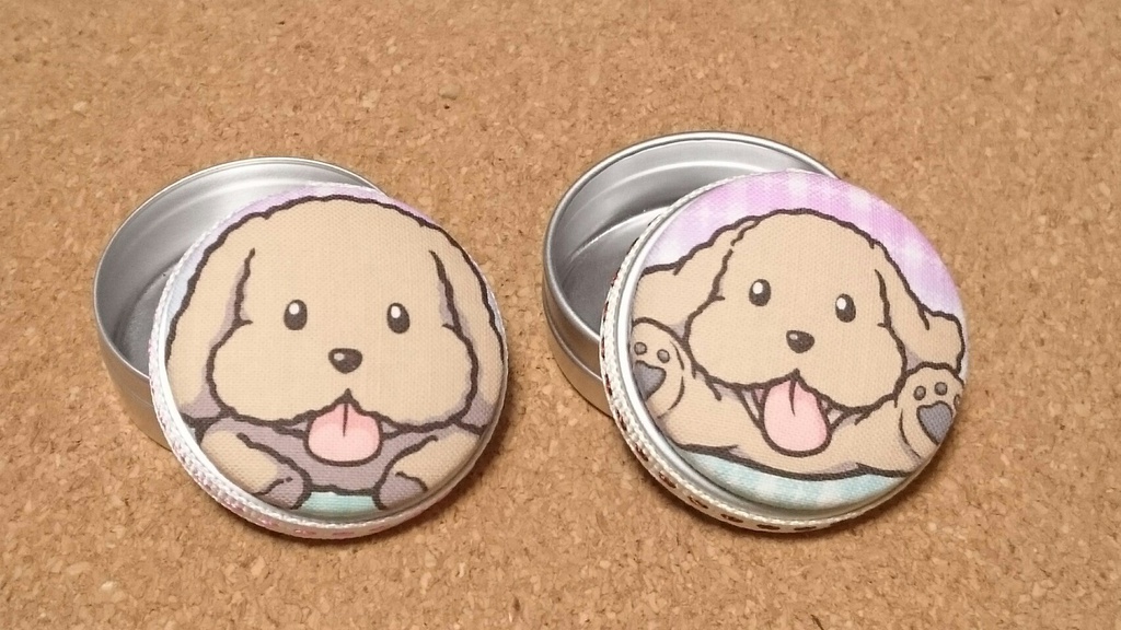 YOI☆くるみボタンの丸缶ケース