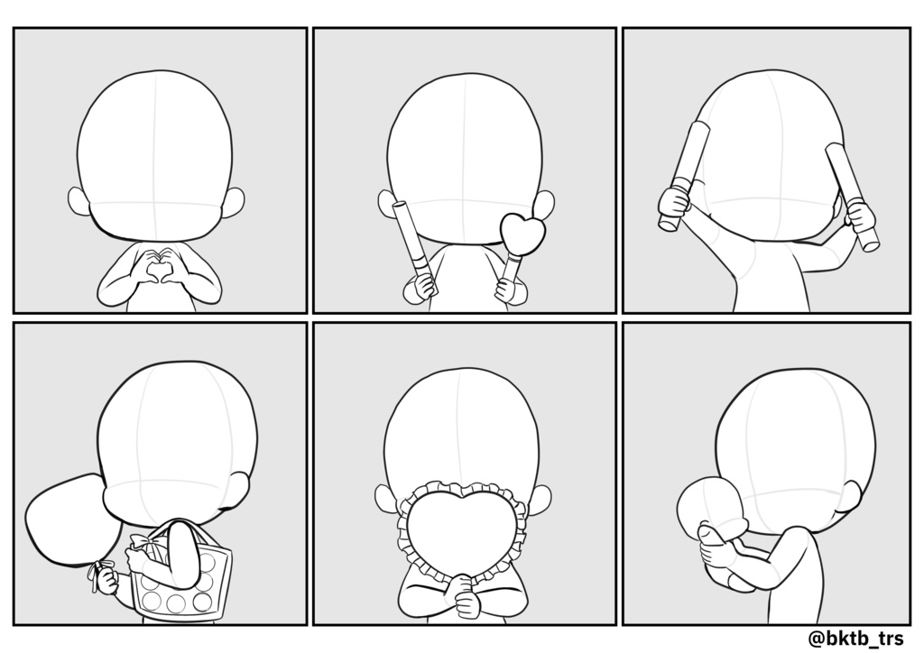 【商用利用可能】等身+ミニキャラトレス素材