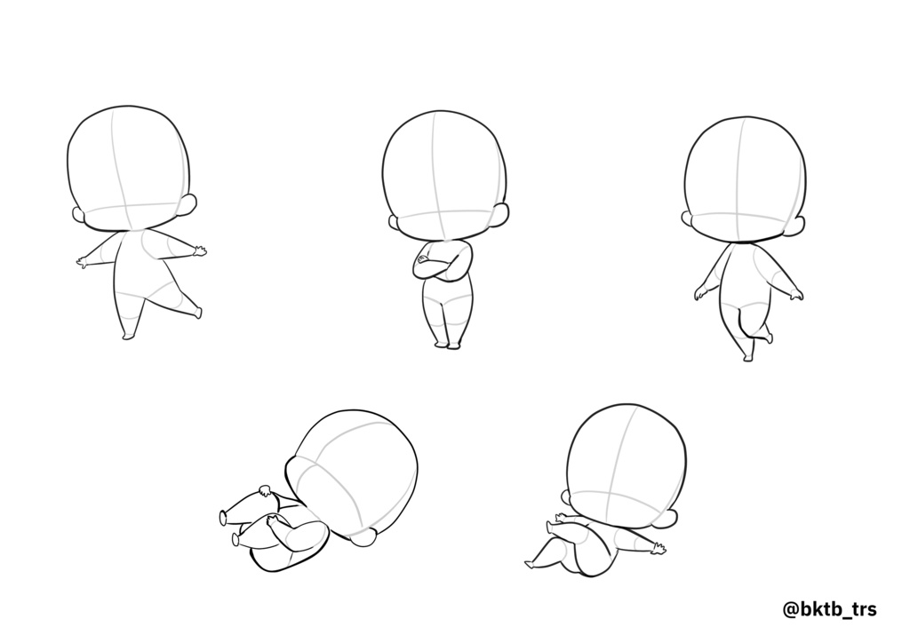 【商用利用可能】等身+ミニキャラトレス素材