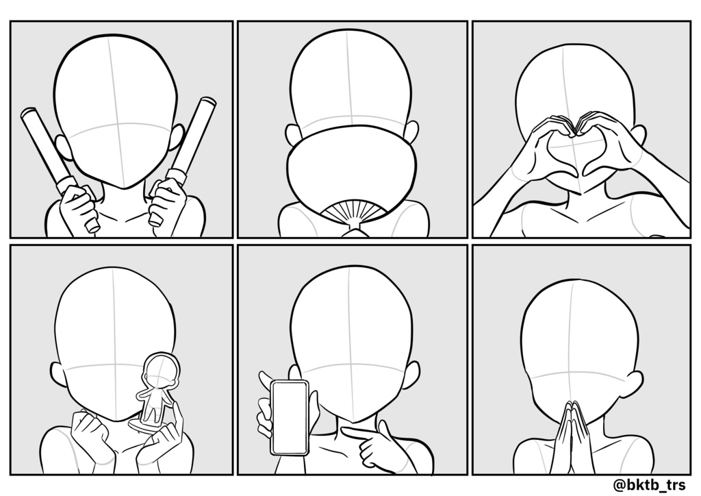 【商用利用可能】等身のトレス素材10種