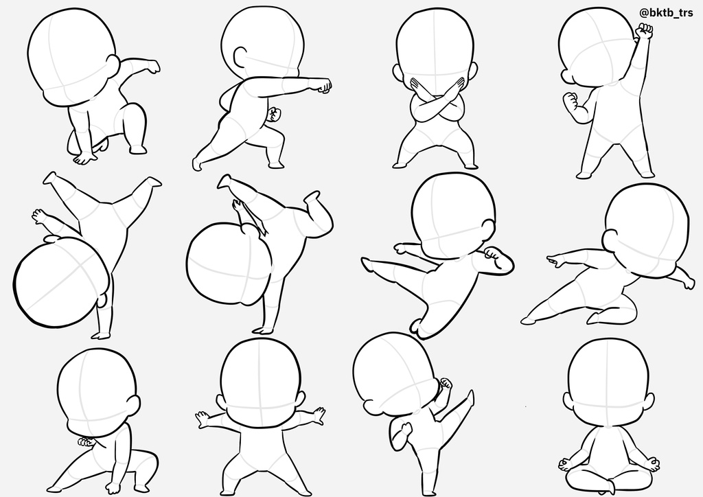 【商用利用可】デフォルメ・ミニキャラトレス素材10種