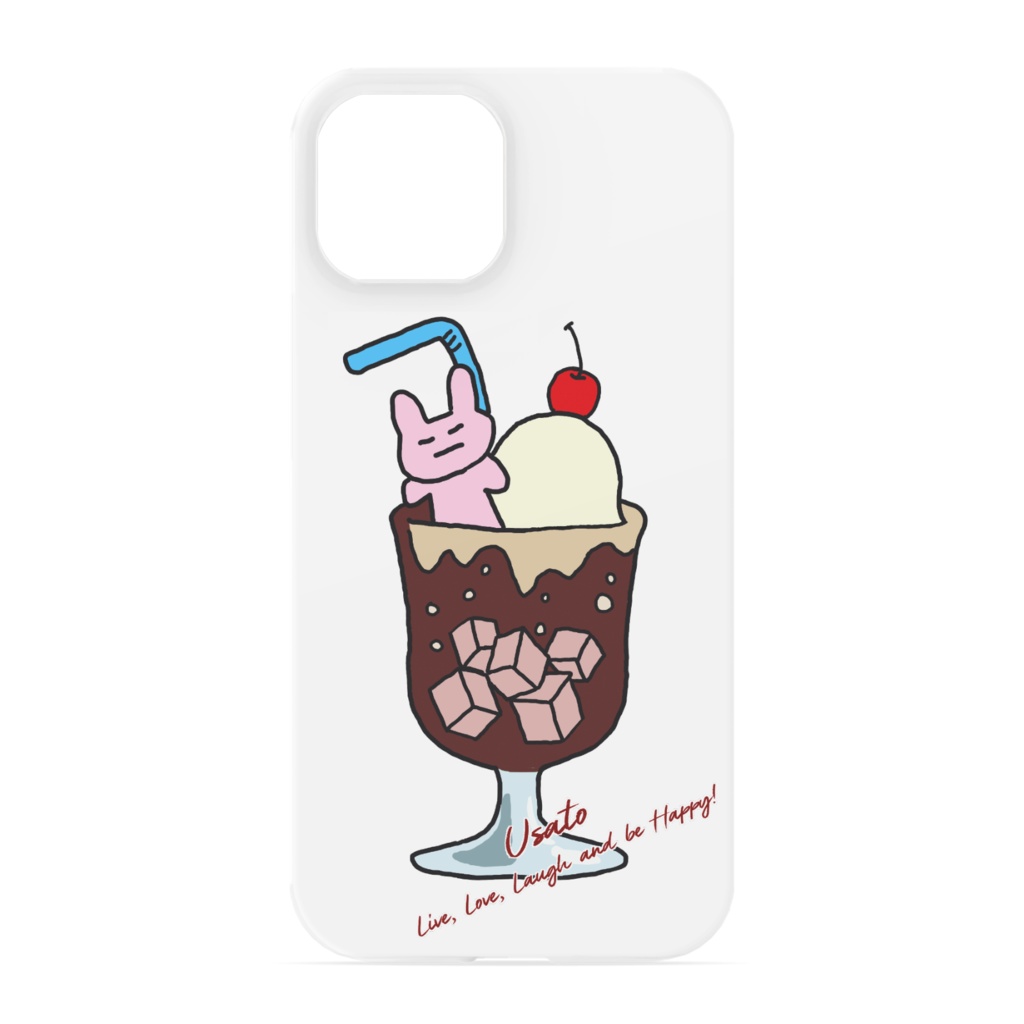 うさと（コーヒーフロート）スマホケース