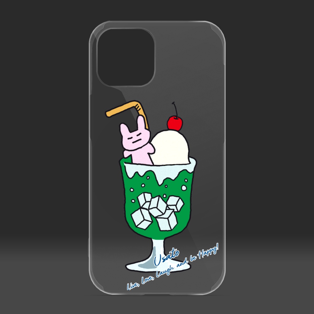 うさと(クリームソーダ)クリアケース