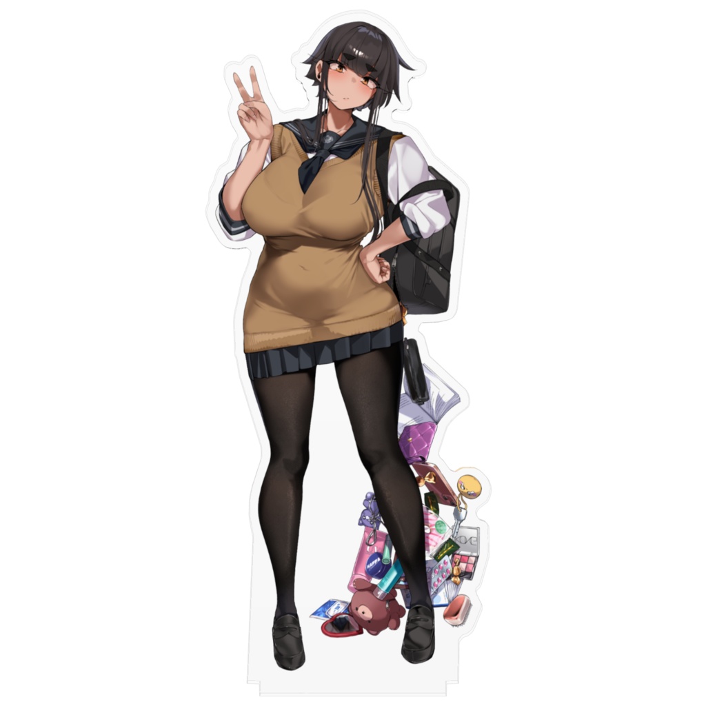 秋スタイルな、はっぱちゃんアクリルフィギュア