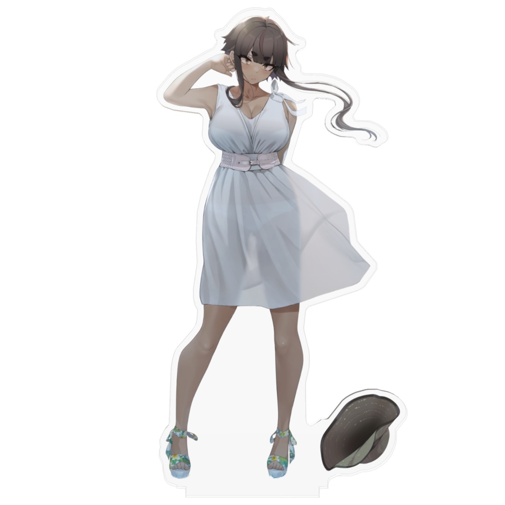 白ワンピが似合う、はっぱちゃんフィギュア