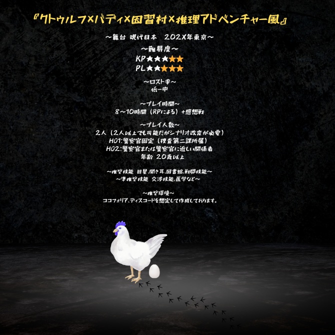 【6版】幽閉された神様の話【クトゥルフ神話TRPG】