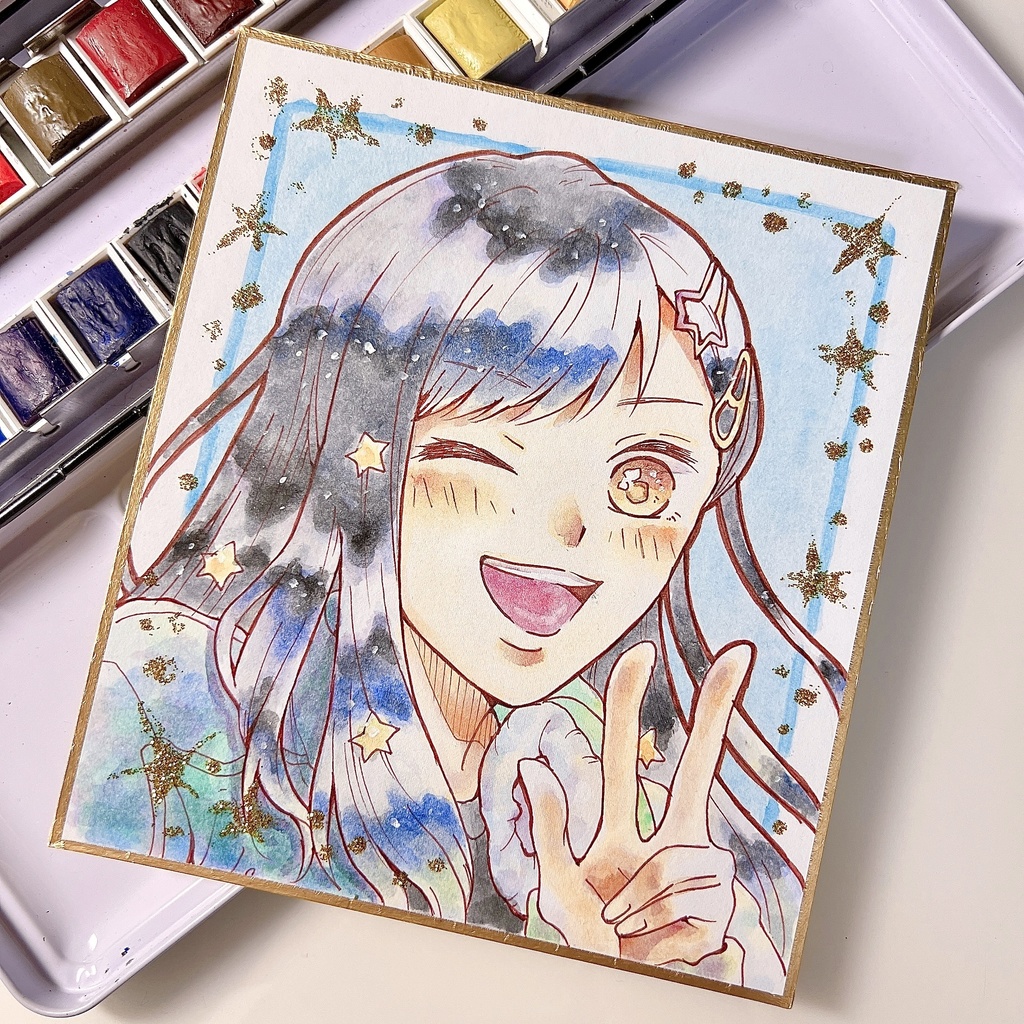 【色紙プロセカ】白石杏、神代類、青柳冬弥