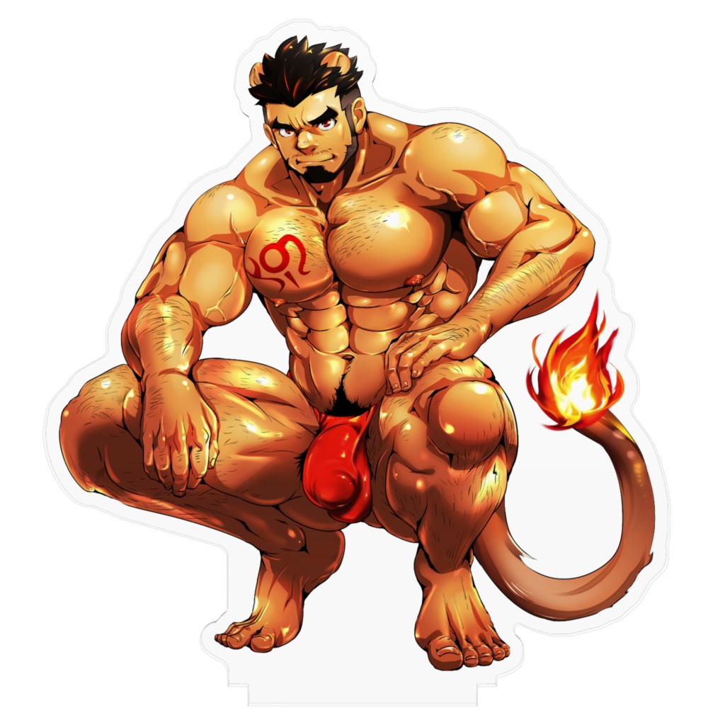 ギチギチかつ毛量が多いネコちゃん_赤褌ver.(M)