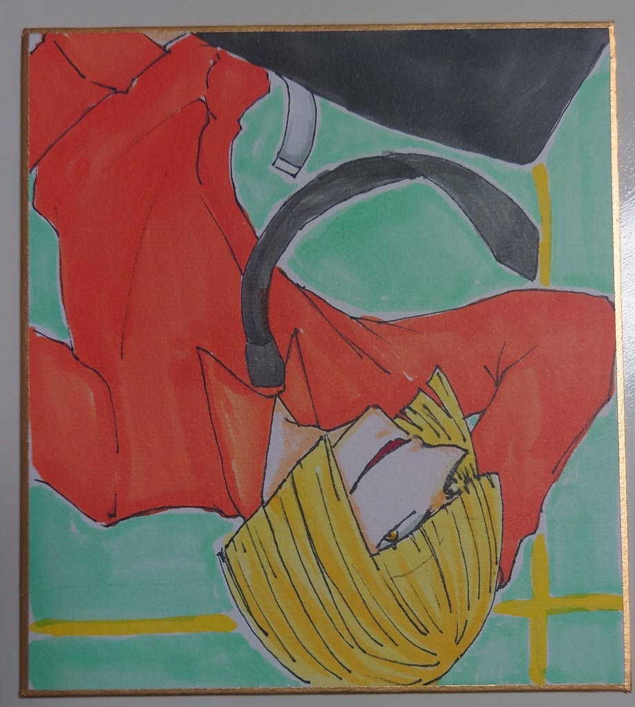 ミニ色紙　平子