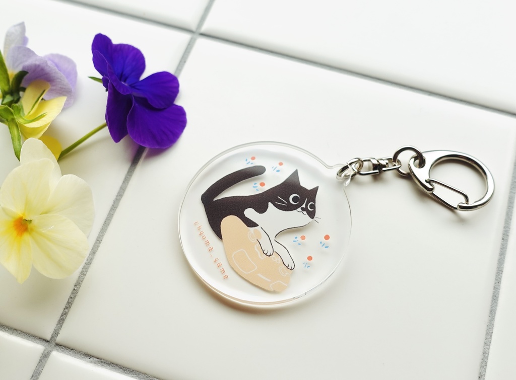 『ねこのてもかりたい』アクリルキーホルダー(2種)