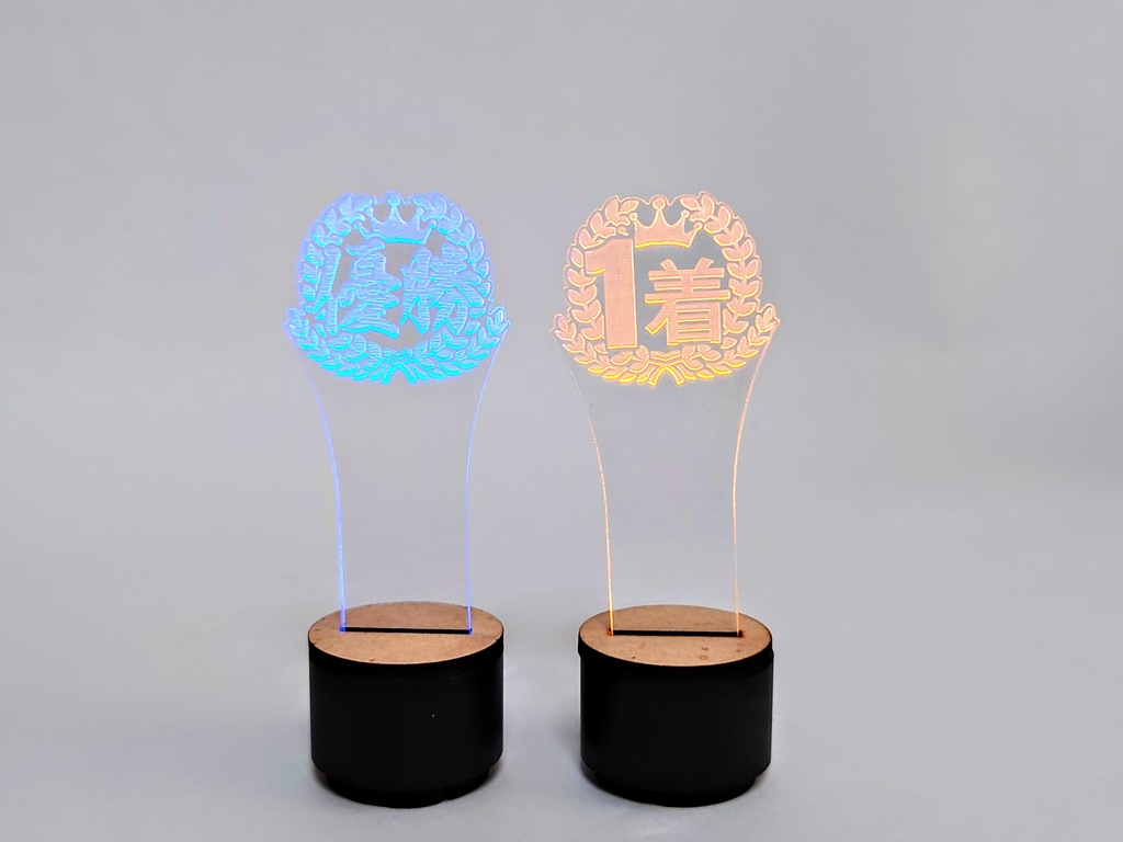 優勝＆1着トロフィー（LED発光）