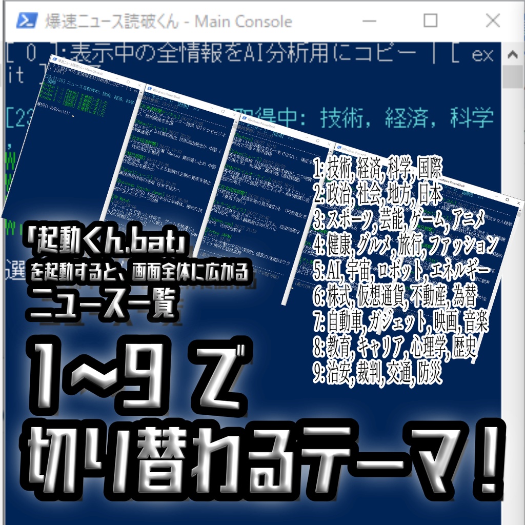 爆速ニュース読破くん Ver.1.0 〜 テレビが1報伝える間に、あなたは350のニュースを読破する 〜