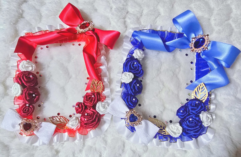 硬質ケース レースデコ ブロマイドサイズ Rose🌹Ribbon