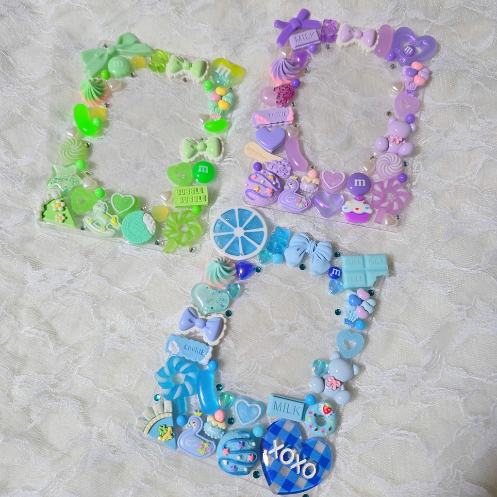 硬質ケース デコケース ブロマイドサイズ たっぷりすいーつ🍰🍫🍭