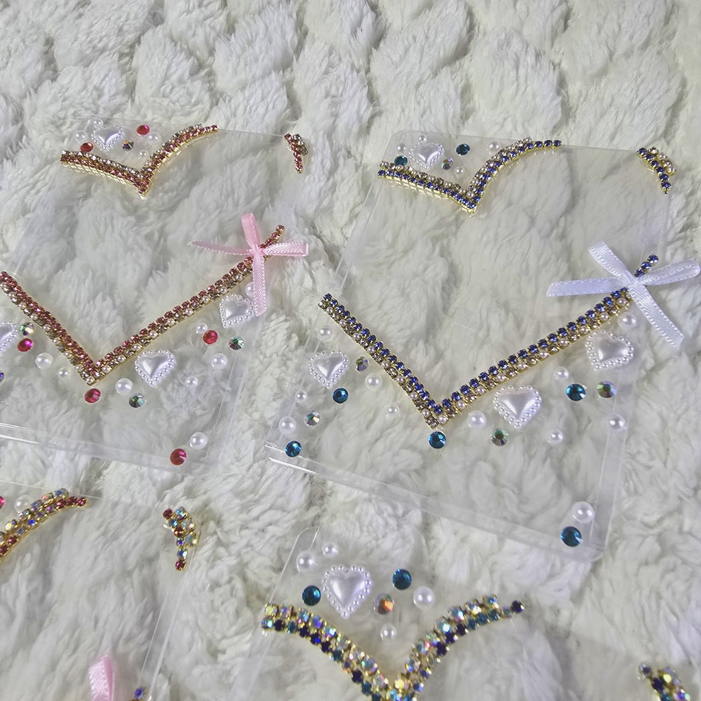 硬質ケース トレカサイズ きらきらハート❤︎*. ゜