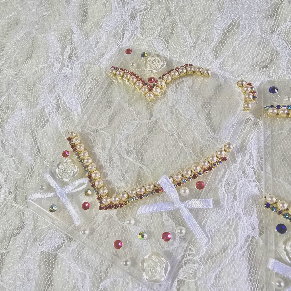 硬質ケース トレカサイズ きらきらリボンハート*⑅୨୧