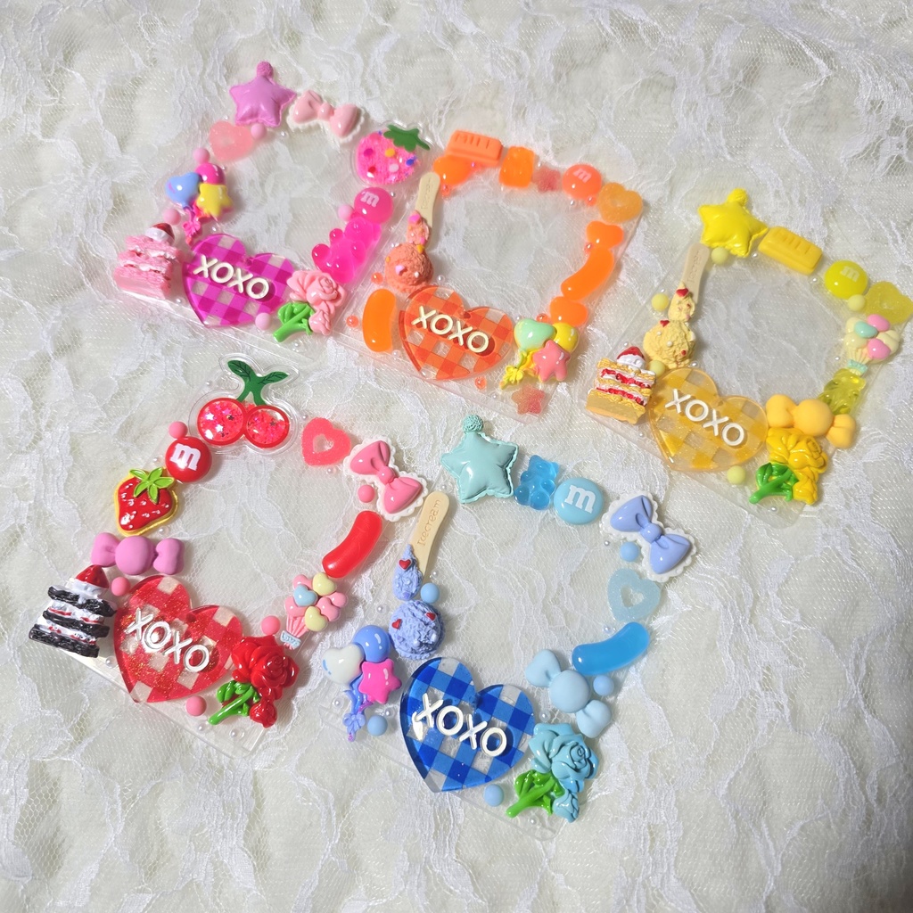 硬質ケース トレカサイズ 推しカラー♡XOXO