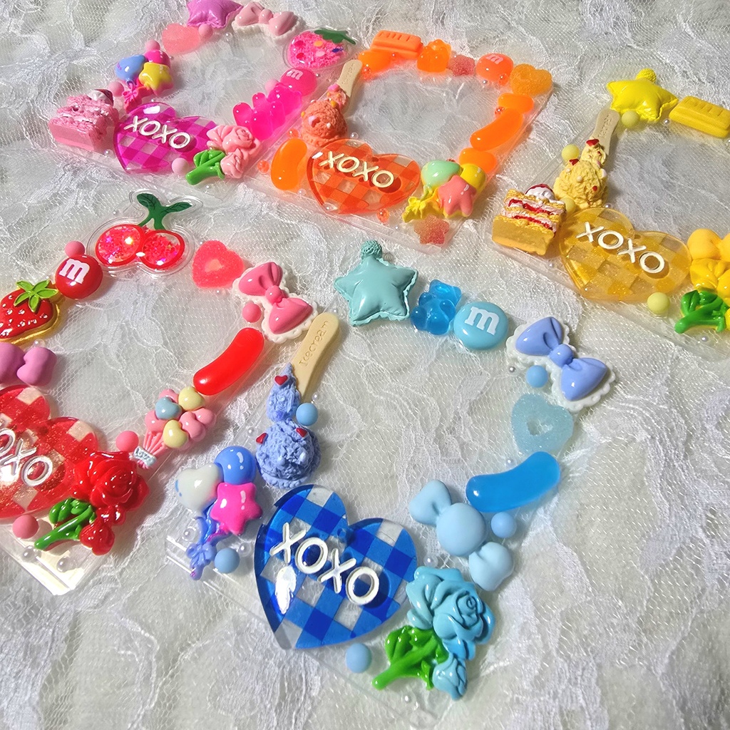 硬質ケース トレカサイズ 推しカラー♡XOXO