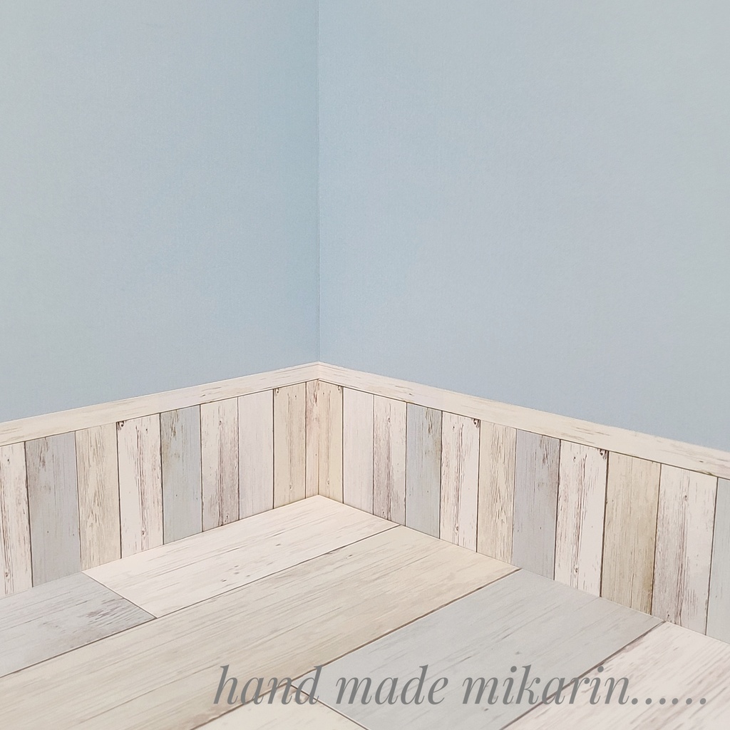 【送料込】背景撮影ボード(ブルー×シャビー)【ドールハウス】