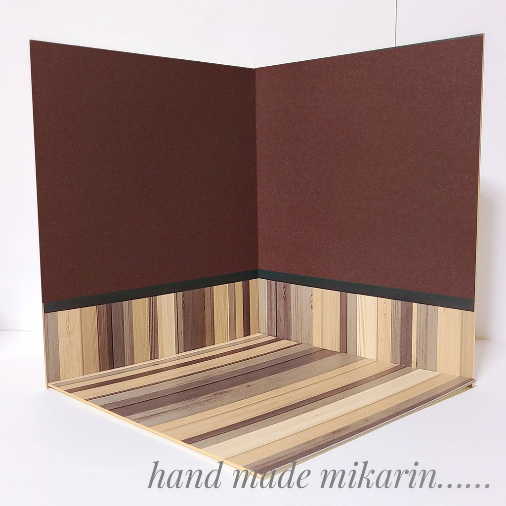 【送料込】背景撮影ボード（ヴィンテージブラウン④）【ドールハウス】