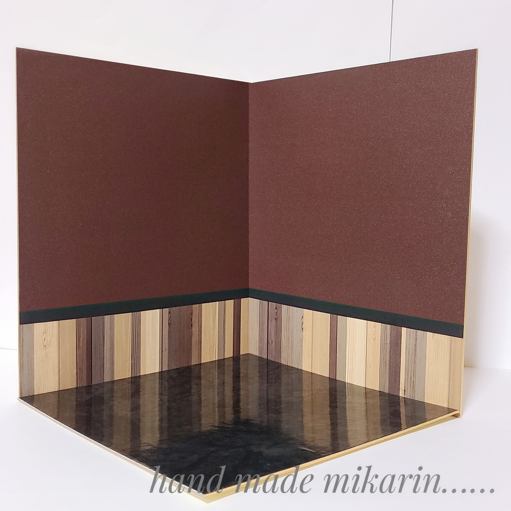 【送料込】背景撮影ボード（ヴィンテージブラウン③）【ドールハウス】