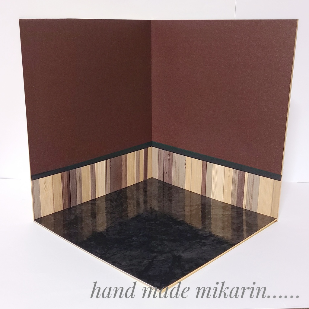 【送料込】背景撮影ボード(ヴィンテージブラウン③)【ドールハウス】