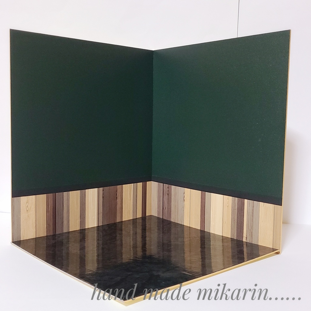 【送料込】背景撮影ボード(ヴィンテージグリーン①)【ドールハウス】