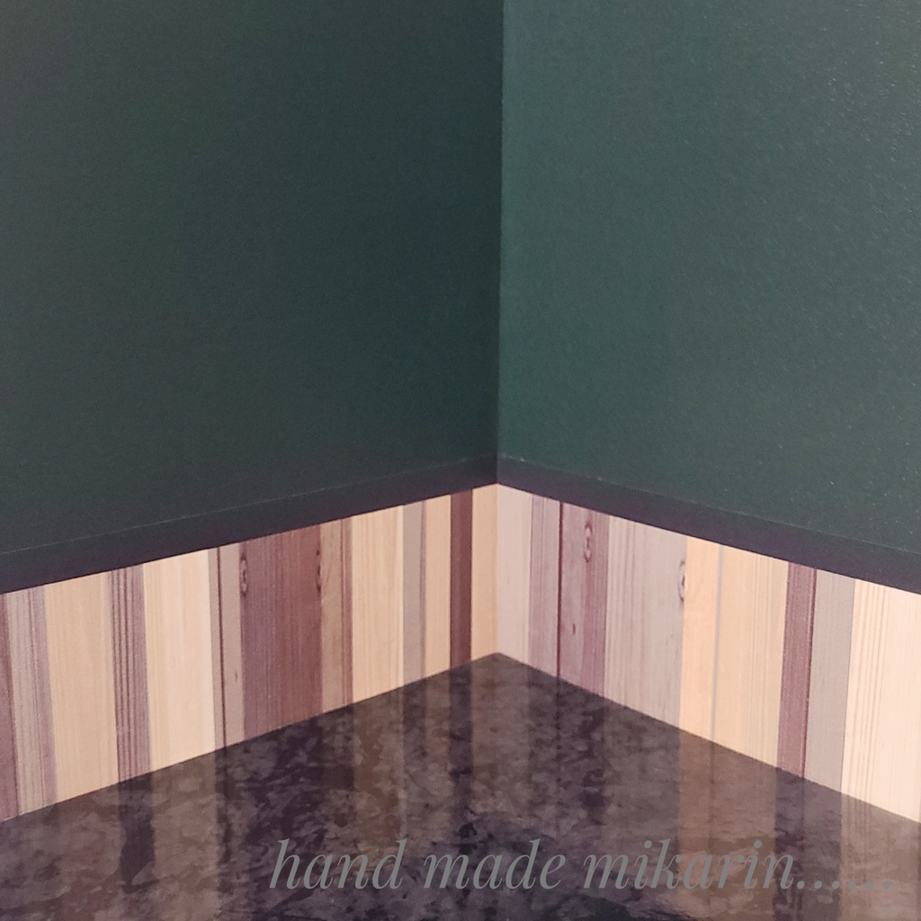 【送料込】背景撮影ボード(ヴィンテージグリーン①)【ドールハウス】