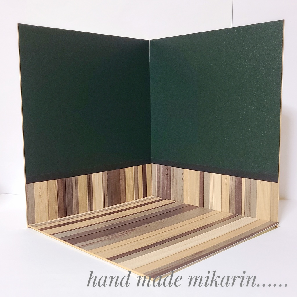 【送料込】背景撮影ボード(ヴィンテージグリーン②)【ドールハウス】