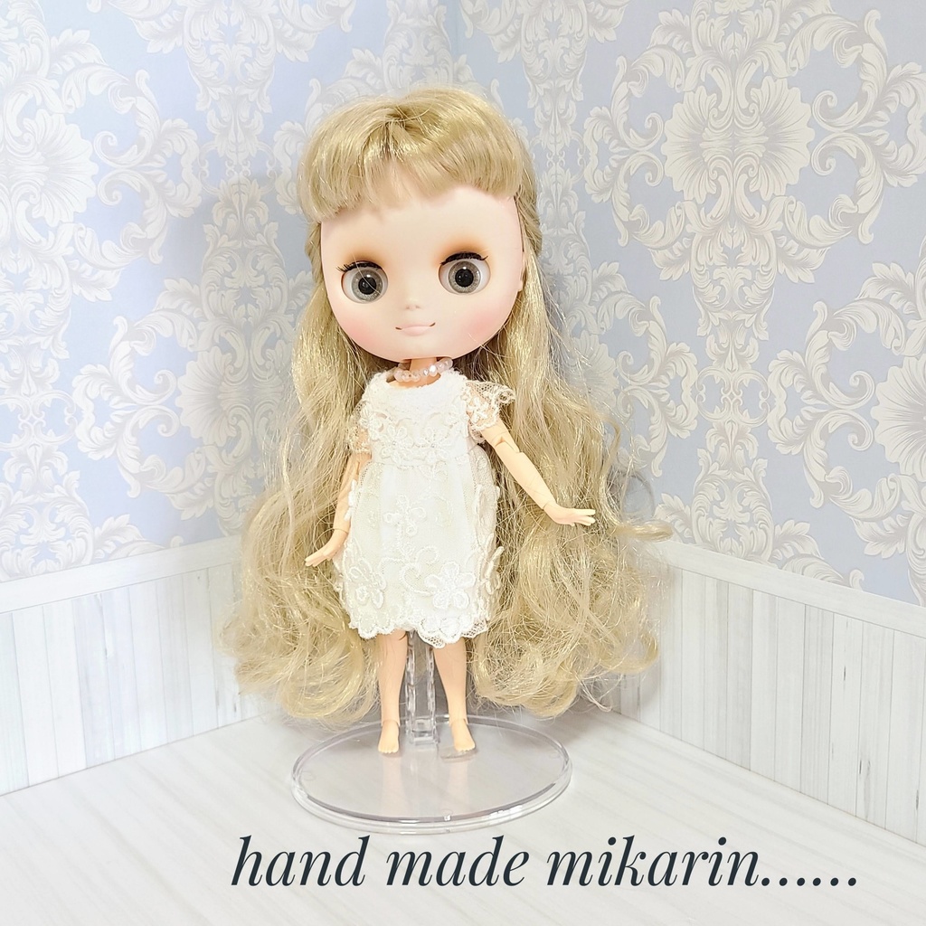 【送料込】背景撮影ボード(ブルー模様)【ドールハウス】