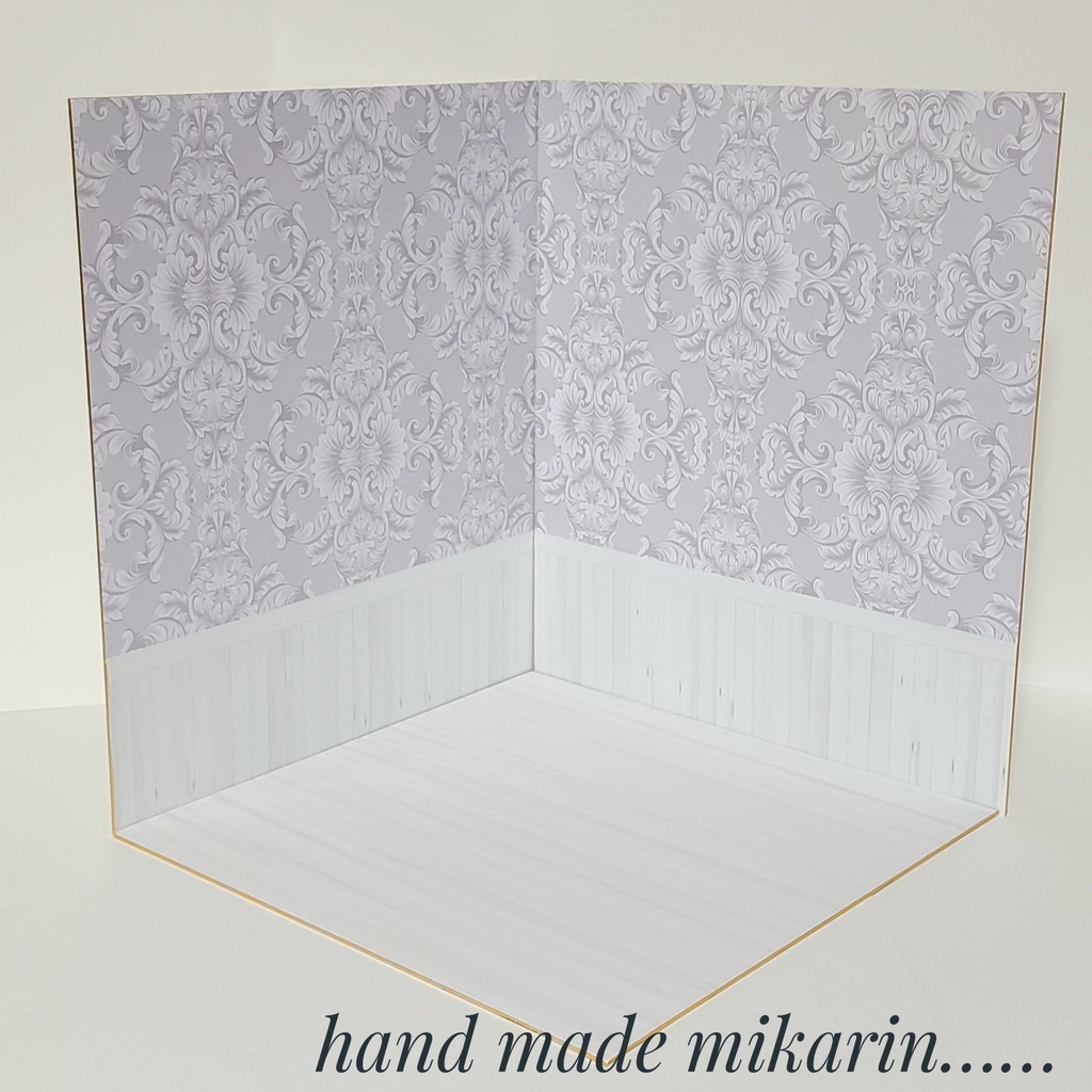 【送料込】背景撮影ボード(グレー模様)【ドールハウス】