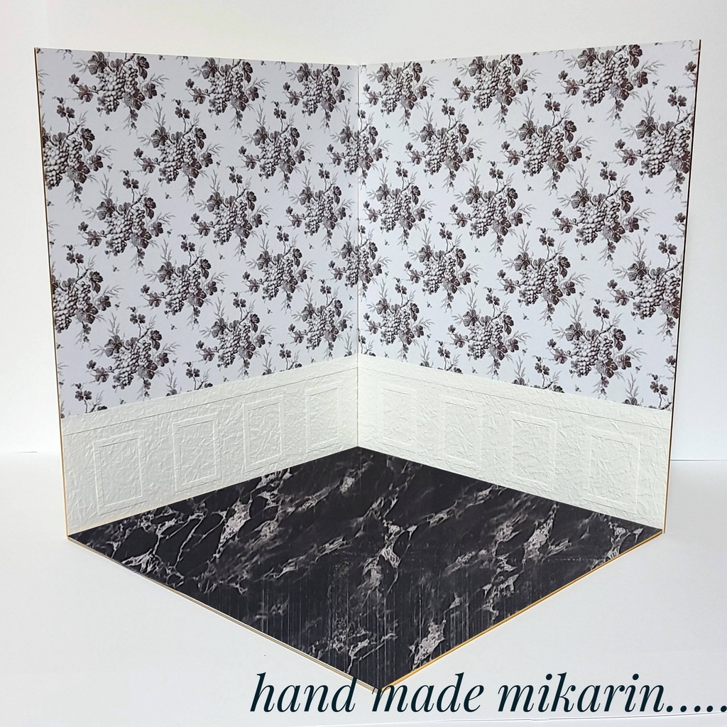 【送料込】背景撮影ボード(黒ぶどう)【ドールハウス】