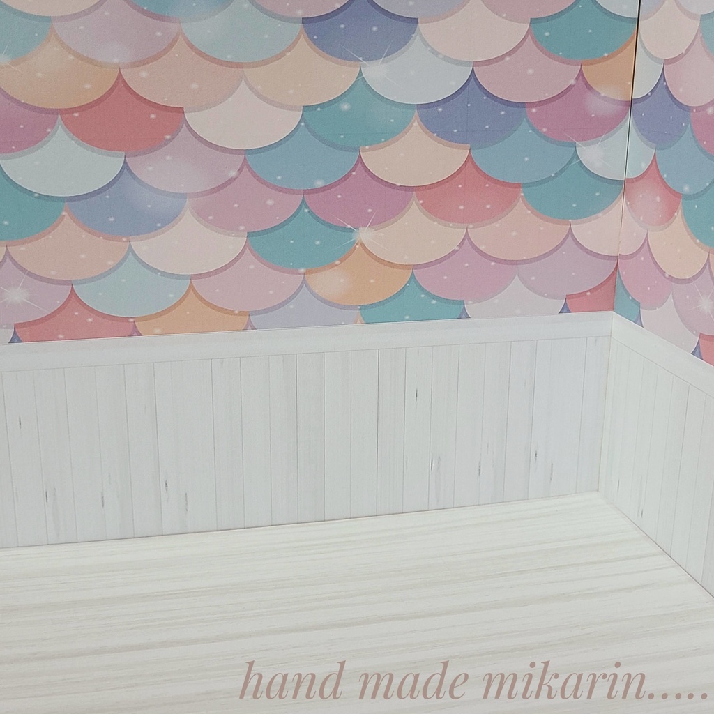 【送料込】背景撮影ボード(うろこ)【ドールハウス】