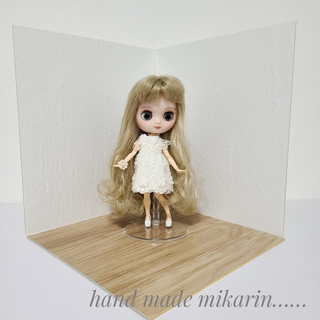 【送料込】背景撮影ボード(ホワイト④)【ドールハウス】