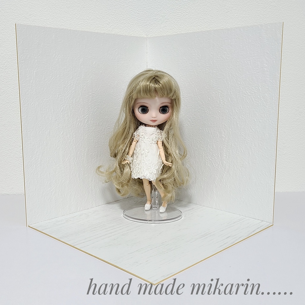 【送料込】背景撮影ボード(ホワイト③)【ドールハウス】