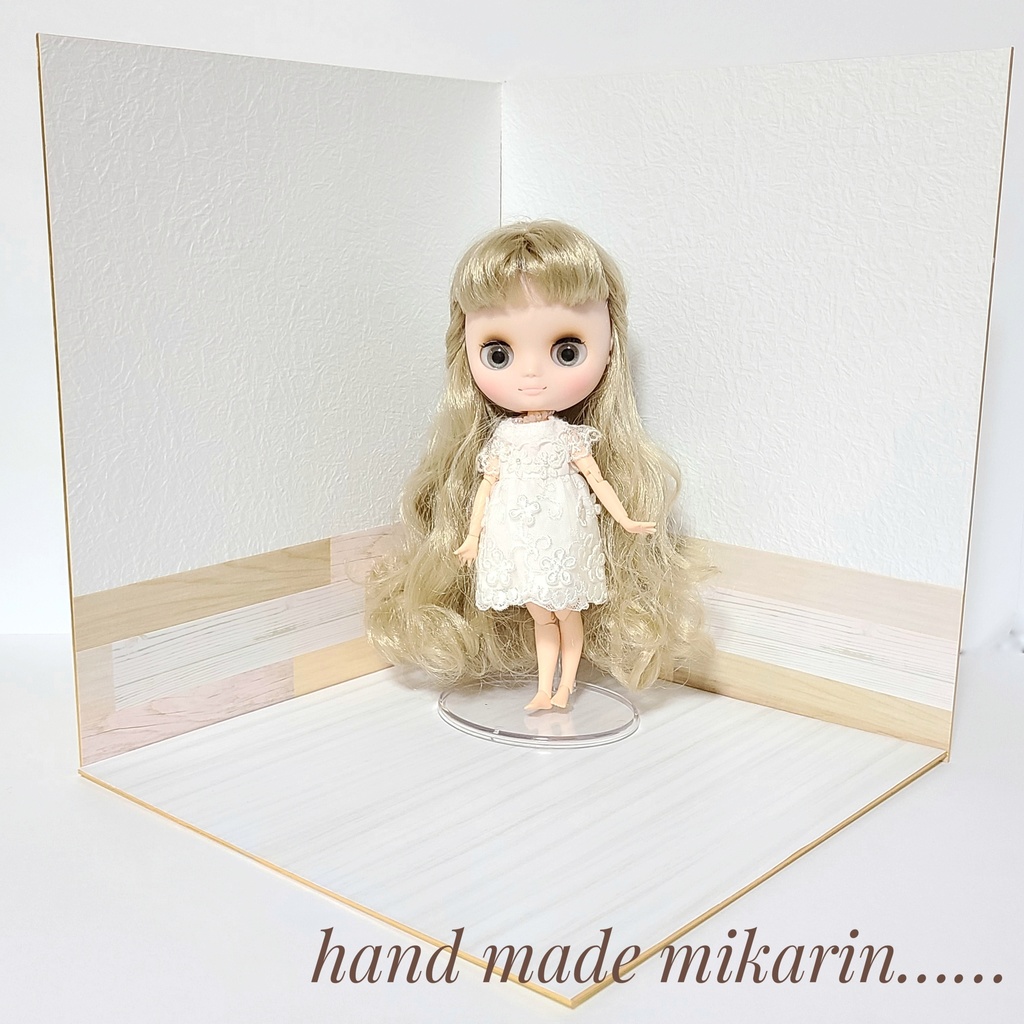 【送料込】背景撮影ボード(ホワイト②)【ドールハウス】