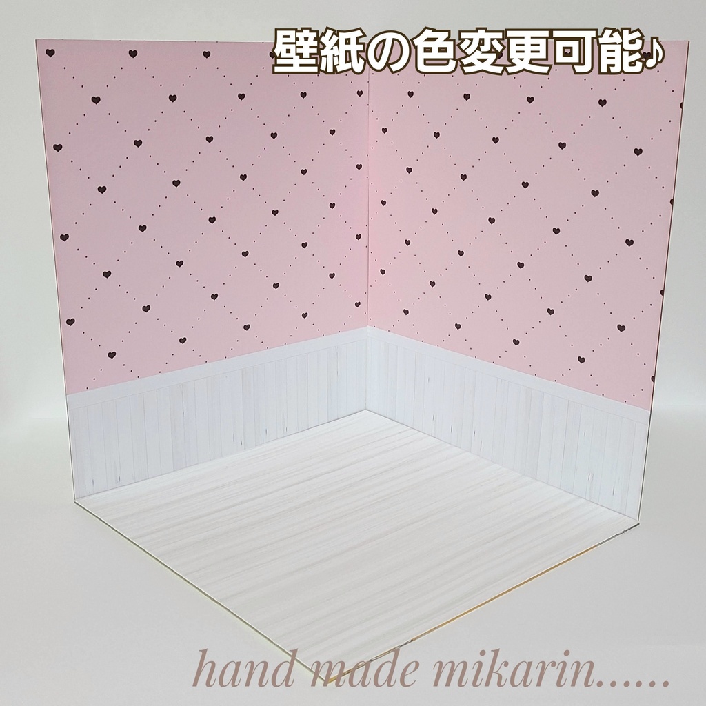 【送料込】背景撮影ボード（ハート）【ドールハウス】