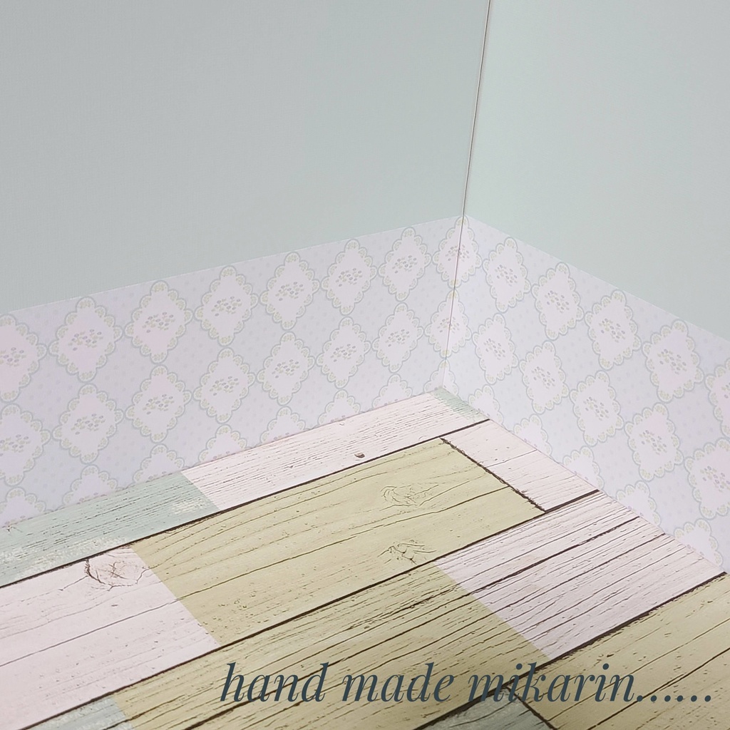 【送料込】背景撮影ボード(ミントグリーン②)【ドールハウス】