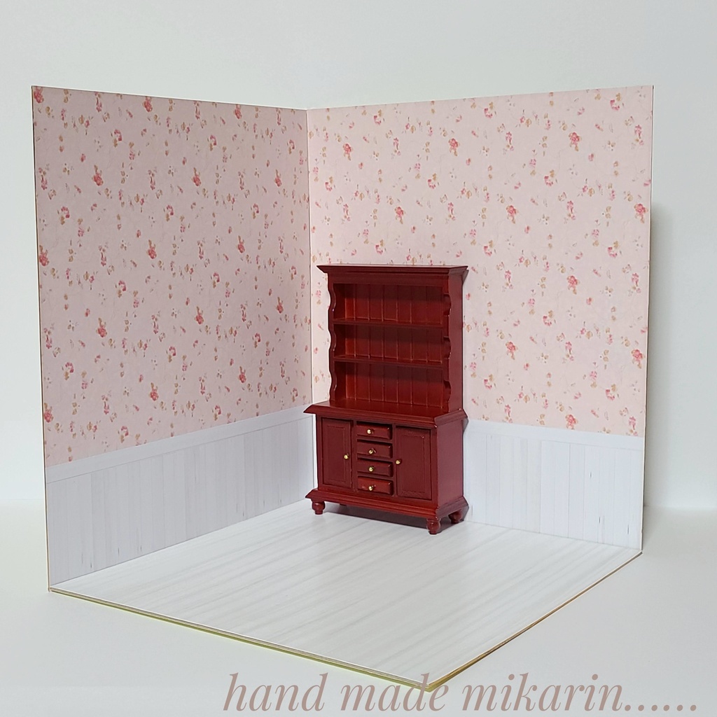 【送料込】背景撮影ボード(小花柄)【ドールハウス】