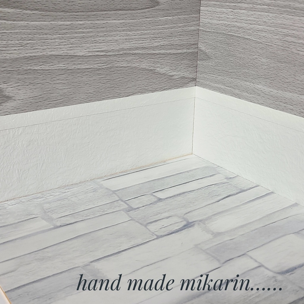 【送料込】背景撮影ボード(グレー×ホワイト)【ドールハウス】