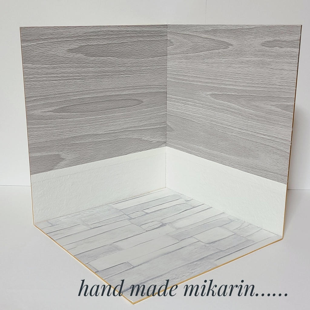 【送料込】背景撮影ボード(グレー×ホワイト)【ドールハウス】