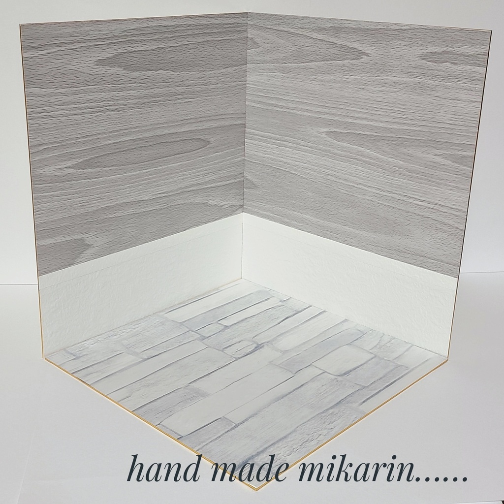 【送料込】背景撮影ボード(グレー×ホワイト)【ドールハウス】