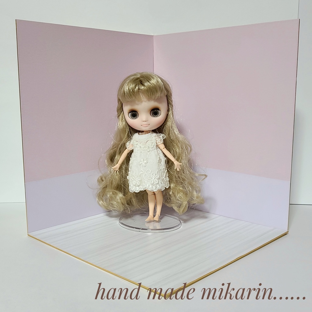 【送料込】背景撮影ボード(ピンク×パープル)【ドールハウス】